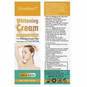 Whitening and Lightening Skin Cream
