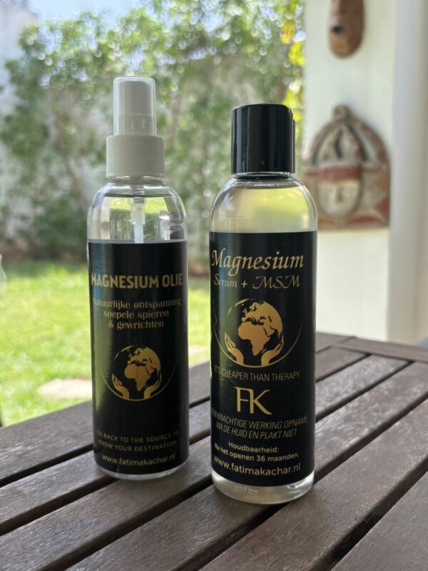 Set Magnesiumolie 200 ml en Magnesium + Msm serum 200 ml
