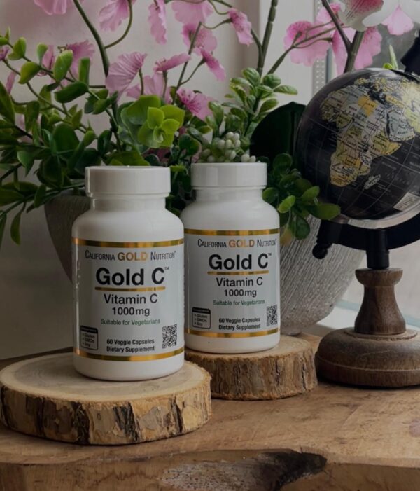 Set van 2 Gold C, Vitamin C, 1,000 mg, 60 Veggie Capsules