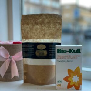 SOS Diarree pakket: Bio kult (geel) en vitamine C poeder