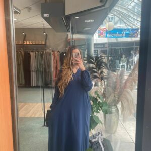 Relax jurk by Yasmina, 100% Viscose (Donker blauw)