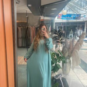 Relax jurk by Yasmina, 100% Viscose (turquoise)