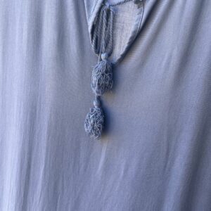 Lange viscose jurken, (licht blauw)