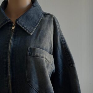 Donker Blauwe Denim Blouse