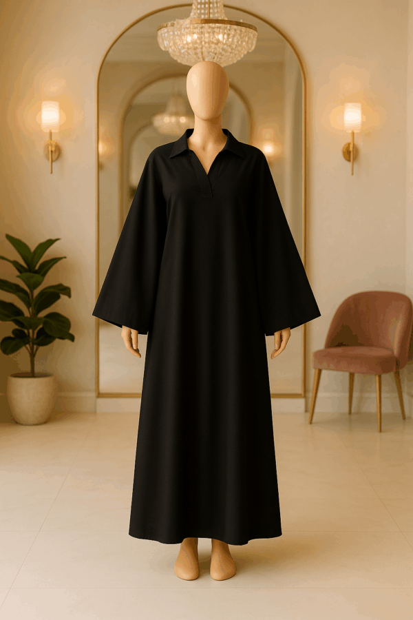 Elegante lange zwarte jurk