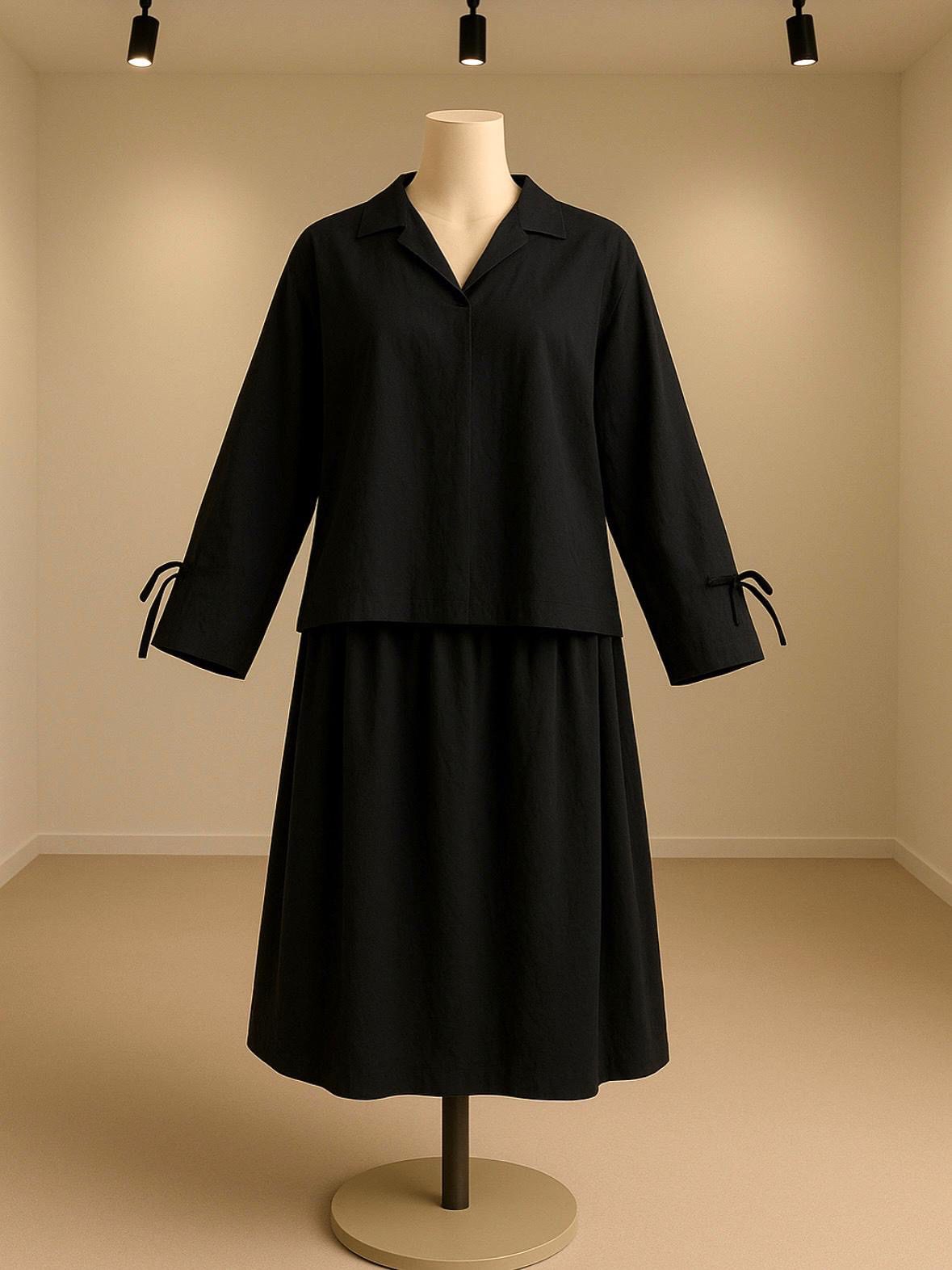 Rok & blouse sets, zwart